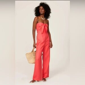 Derek Lam Collective Strapless Jumpsuit Red Womens Size 40/Small